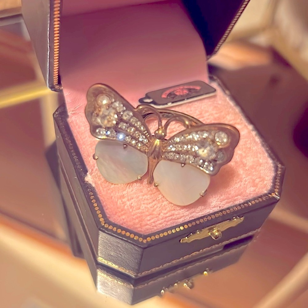 🦋 Juicy Butterfly Ring With Original Case Y2K Vintage Adjustable Size